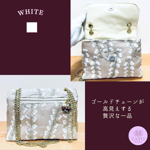Posh】花刺繡の可愛い2WAYショルダーバッグ ゴールデンシャワー