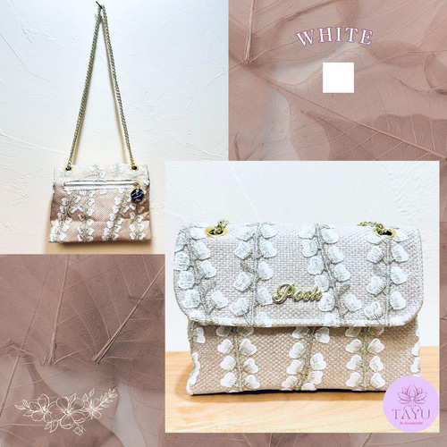 Posh】花刺繡の可愛い2WAYショルダーバッグ ゴールデンシャワー