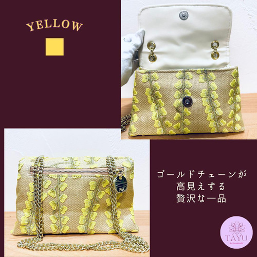 Posh】花刺繡の可愛い2WAYショルダーバッグ ゴールデンシャワー