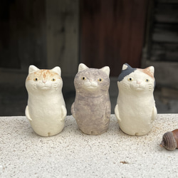 ネコ之介（茶トラ）O-421-1　陶製　/cat/貓 7枚目の画像