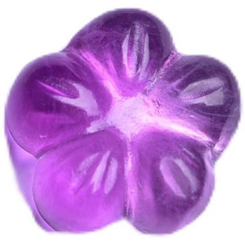 天然石両面彫 フレッシュなとわに咲く梅 フローライト 13*13*6.5㎜ 2個