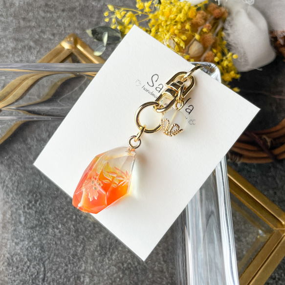 ☆秋の夜空を見上げる猫☆～紅葉狩り～　他レジンキーホルダー計5点 狐と紅葉のキーホルダー【秋】 キーホルダー 叶きりく 通販