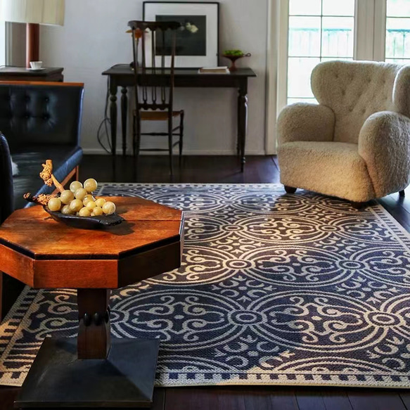 【受注制作】手織りニュージーランドウールカーペット ハンドメイドカシミアウール絨毯 手編ラグ  マット クラシックホーム 11枚目の画像