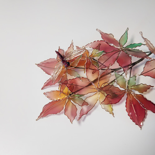 平成　レトロ　キティ　根付け　秋の和み　赤とんぼ　木の葉　紅葉 61kClVZCElL.jpg_BO30,255,255,