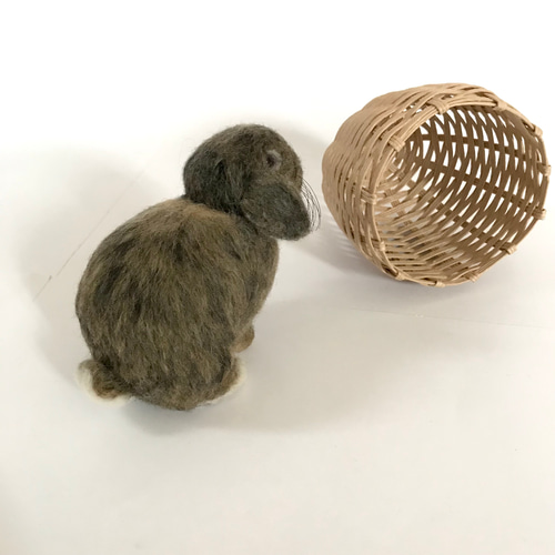 羊毛フェルト　作家様作品　うさぎ　ぬいぐるみ　ロップイヤー うさぎ 羊毛フェルト ロップイヤー ホーランドロップ ミニうさぎ 羊毛
