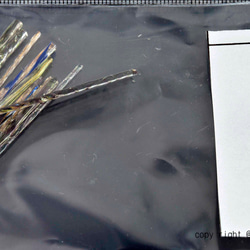 キラキラ新色！モッティの細密なガラス棒、ガラスレース棒（11377-467） ダイクロ＆アベンチュリンゴールド入り 6枚目の画像
