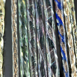 キラキラ新色！モッティの細密なガラス棒、ガラスレース棒（11378-467） ダイクロ＆アベンチュリンゴールド入り 1枚目の画像