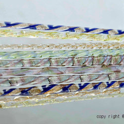 キラキラ新色！モッティの細密なガラス棒、ガラスレース棒（11378-467） ダイクロ＆アベンチュリンゴールド入り 2枚目の画像