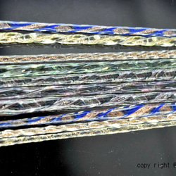 キラキラ新色！モッティの細密なガラス棒、ガラスレース棒（11378-467） ダイクロ＆アベンチュリンゴールド入り 5枚目の画像