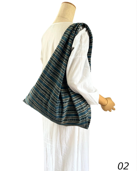 エコバッグ10種　ブロックプリント　ショッピングバッグ　インド　木版更紗 6枚目の画像