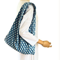 エコバッグ10種　ブロックプリント　ショッピングバッグ　インド　木版更紗 12枚目の画像