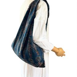 エコバッグ10種　ブロックプリント　ショッピングバッグ　インド　木版更紗 14枚目の画像