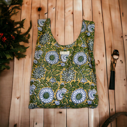 エコバッグ10種　ブロックプリント　ショッピングバッグ　インド　木版更紗 4枚目の画像