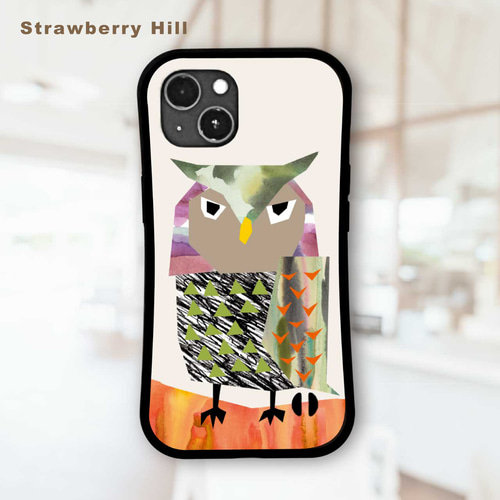 Fornasetti アロマキャンドルケース　フクロウ 耐衝撃グリップケース ふくろう水彩画 iPhone/Android対応