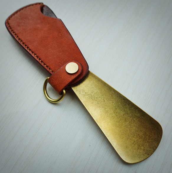 シューホーン【靴べら】　本革☓真鍮        Ω 人気・おすすめ｜売れ筋商品・話題商品におすすめ コスパ重視 安心配送 コスパ重視