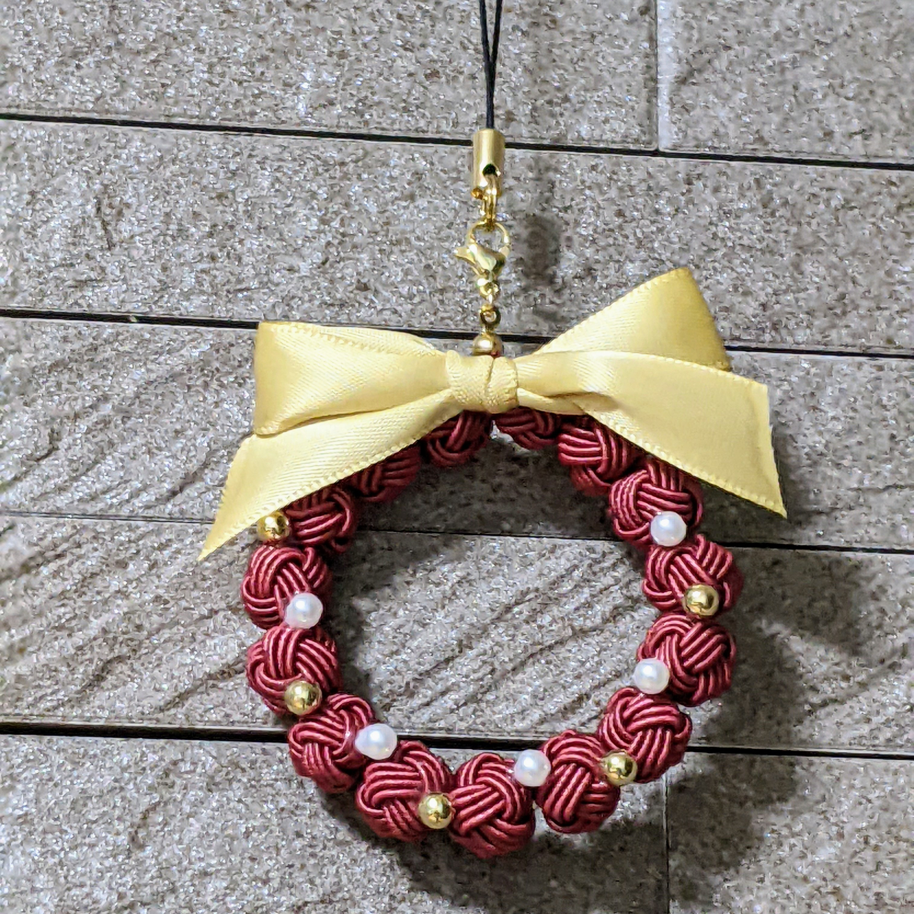 オレンジとブルーリボンのクリスマスリース♡ オレンジとブルーリボンのクリスマスリース♡