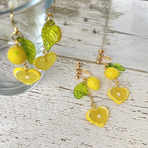レモンイヤリング / Lemon Clip Earrings｜Palnart Poc STORE