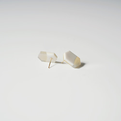 K10YG天然石耳環【瑪瑙】 第3張的照片