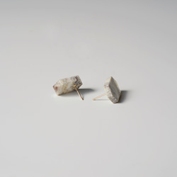K10YG天然石耳環【瑪瑙】 第2張的照片