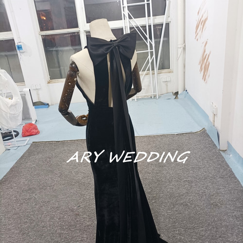 L【新品インポートセレクト】ベロア×オーガンジー ホルターネック