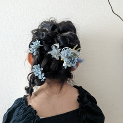 七五三　ハレの日を彩るドライフラワーアクセサリー　髪飾り　ヘアクリップ　コサージュ　結婚式　発表会　卒園式　入学式 4枚目の画像