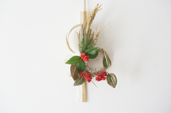 最後の1点】南天と水引のお正月飾り しめ縄・しめ飾り hanahi.flower