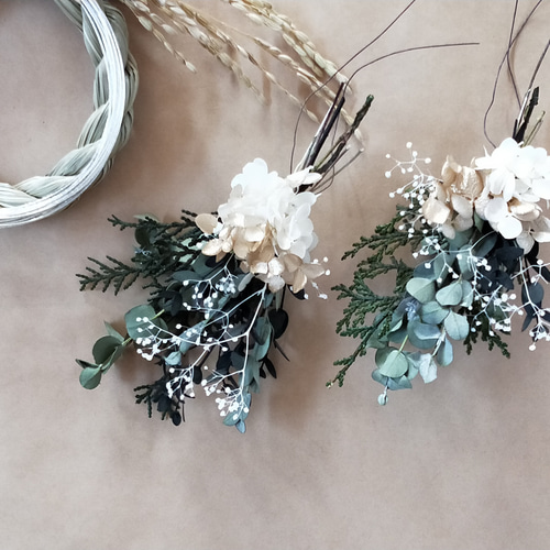 お正月リース♪No.2 goldxwhite <はずせる2WAY> お正月飾り しめ縄リース 飾りやすい