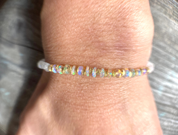 *14kgf＊Opal & Moonstone Bracelet　オパール＆ムーンストーン 13枚目の画像