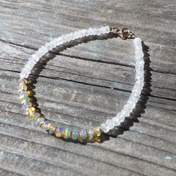 *14kgf＊Opal & Moonstone Bracelet　オパール＆ムーンストーン 7枚目の画像