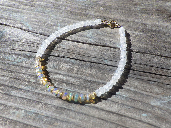 *14kgf＊Opal & Moonstone Bracelet　オパール＆ムーンストーン 7枚目の画像