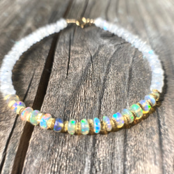 *14kgf＊Opal & Moonstone Bracelet　オパール＆ムーンストーン 3枚目の画像