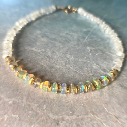 *14kgf＊Opal & Moonstone Bracelet　オパール＆ムーンストーン 18枚目の画像