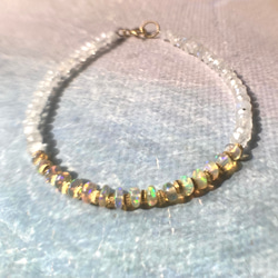 *14kgf＊Opal & Moonstone Bracelet　オパール＆ムーンストーン 9枚目の画像