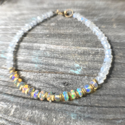 *14kgf＊Opal & Moonstone Bracelet　オパール＆ムーンストーン 11枚目の画像