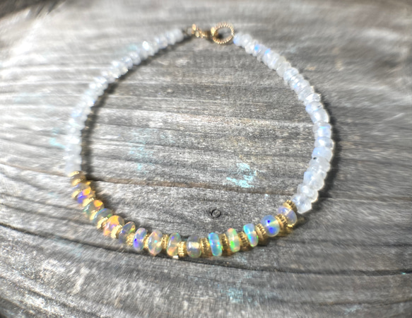 *14kgf＊Opal & Moonstone Bracelet　オパール＆ムーンストーン 11枚目の画像