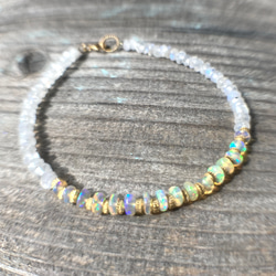 *14kgf＊Opal & Moonstone Bracelet　オパール＆ムーンストーン 10枚目の画像