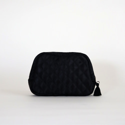 【受注生産】Cat Quilted Pouch BLACK 7枚目の画像