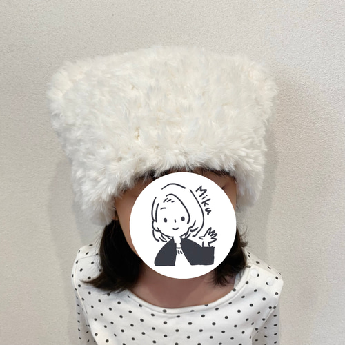 フワフワな猫耳キッズ帽子 白 ニット帽・ビーニー Miku 通販 16676324