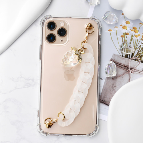 いちごミルク キーリングハンガー スマホケース iPhoneケース