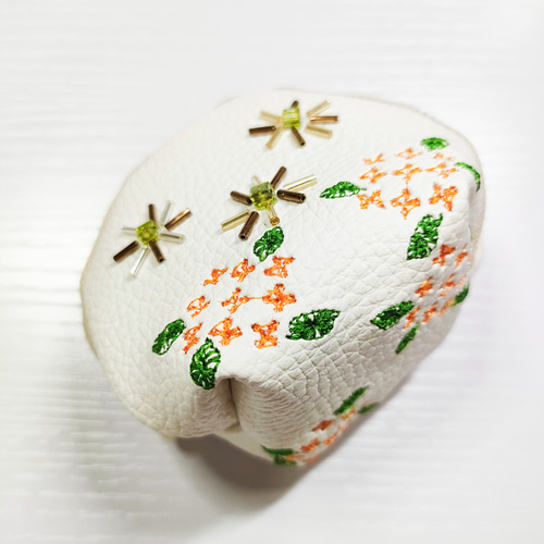 オーダーメイド　ヒョウの刺繍　真鍮リング付き　Ｌ字ジッパーポーチ　ゴールドレザー 楽天市場】【最大800円OFFクーポン】【訳あり】玉付きファスナー