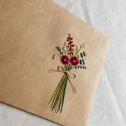 スノウ❄️ハンドメイド 刺繍　オーダー受付 ウール刺繍キットNo.F08 春のお花ミモザ 初心者さん向け スロー