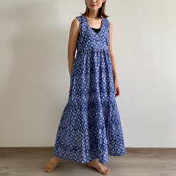 【130cm丈】Jumper dress | Navy Blue 1枚目の画像