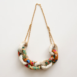 Fabric Chain Necklace Velour mix 003 1枚目の画像