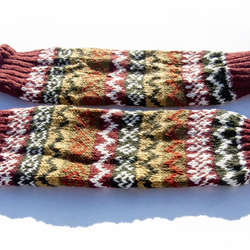 手織りのピュアウールニットソックス/ニットウールソックス/内側起毛ソックス/暖かいソックス - 北欧とフィンランドのクリスマス交 7枚目の画像