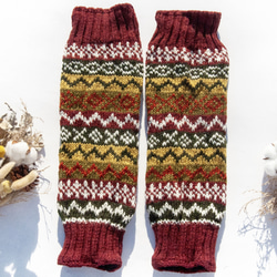 手織りのピュアウールニットソックス/ニットウールソックス/内側起毛ソックス/暖かいソックス - 北欧とフィンランドのクリスマス交 4枚目の画像