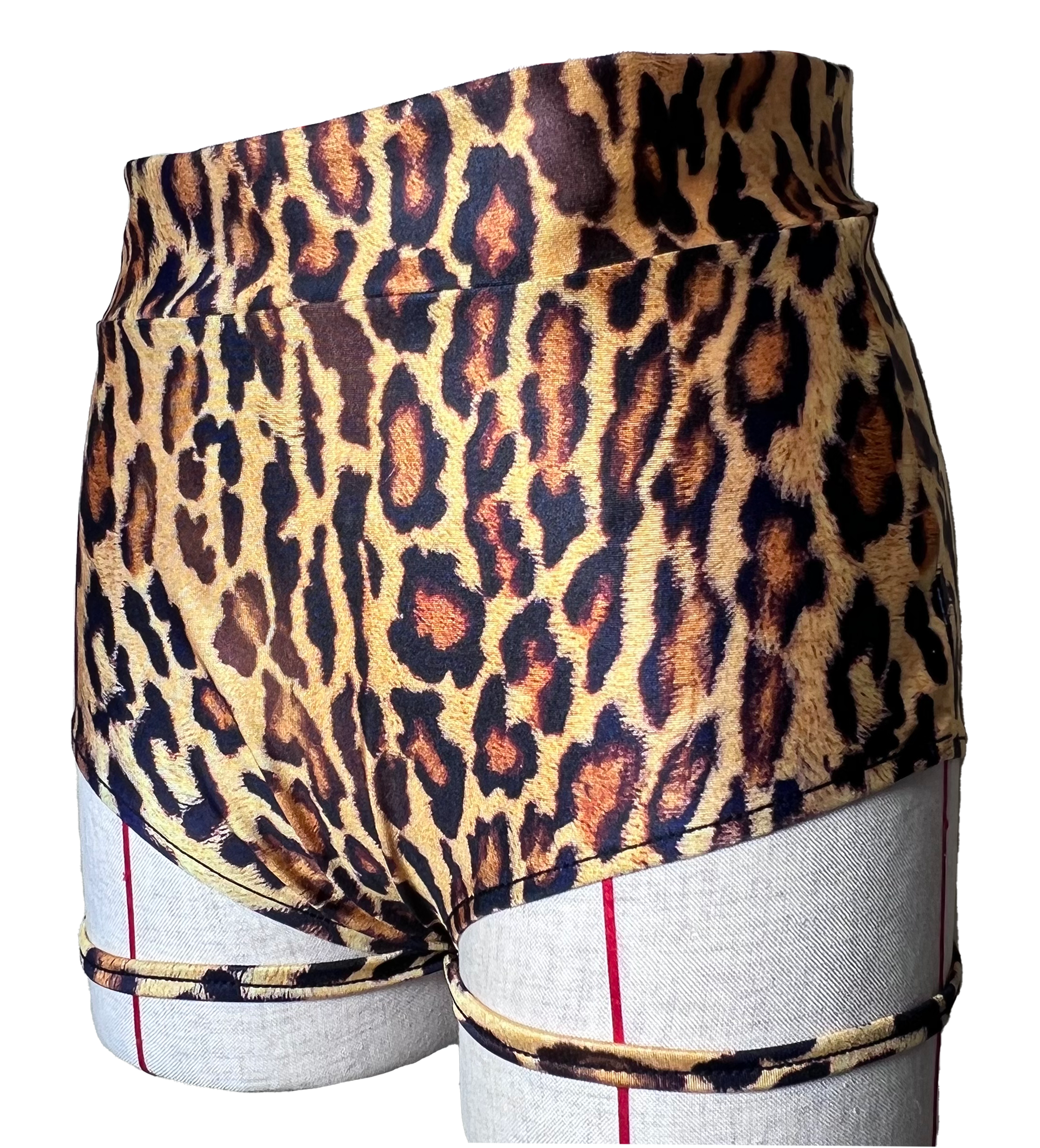 ポールダンス・ヨガショーツ　ベンガルキャット　豹柄