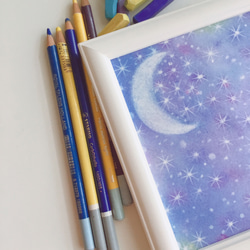 「Starry Sky」ヒーリングアート　パステルアート　パステル画　イラスト 3枚目の画像