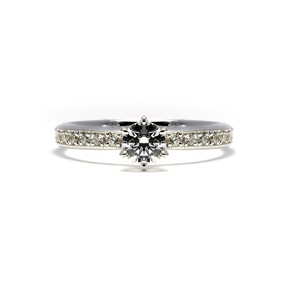 婚約指輪 エンゲージリング セットリング ダイヤモンド モアサナイト モアッサナイト 上品 プロポーズ シリーズ009 8枚目の画像