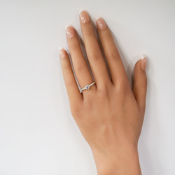 婚約指輪 エンゲージリング セットリング ダイヤモンド モアサナイト モアッサナイト 上品 プロポーズ シリーズ009 5枚目の画像