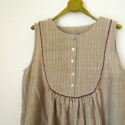 bighug 手織りウールコットン ヤオ刺繍バハマドレス 4枚目の画像